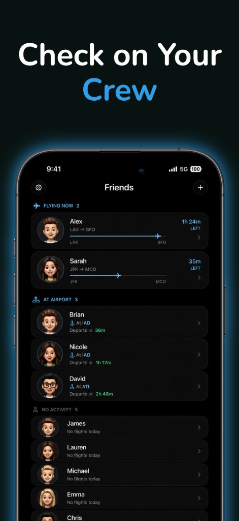 Aerflow App Store preview: Check on Your Crew